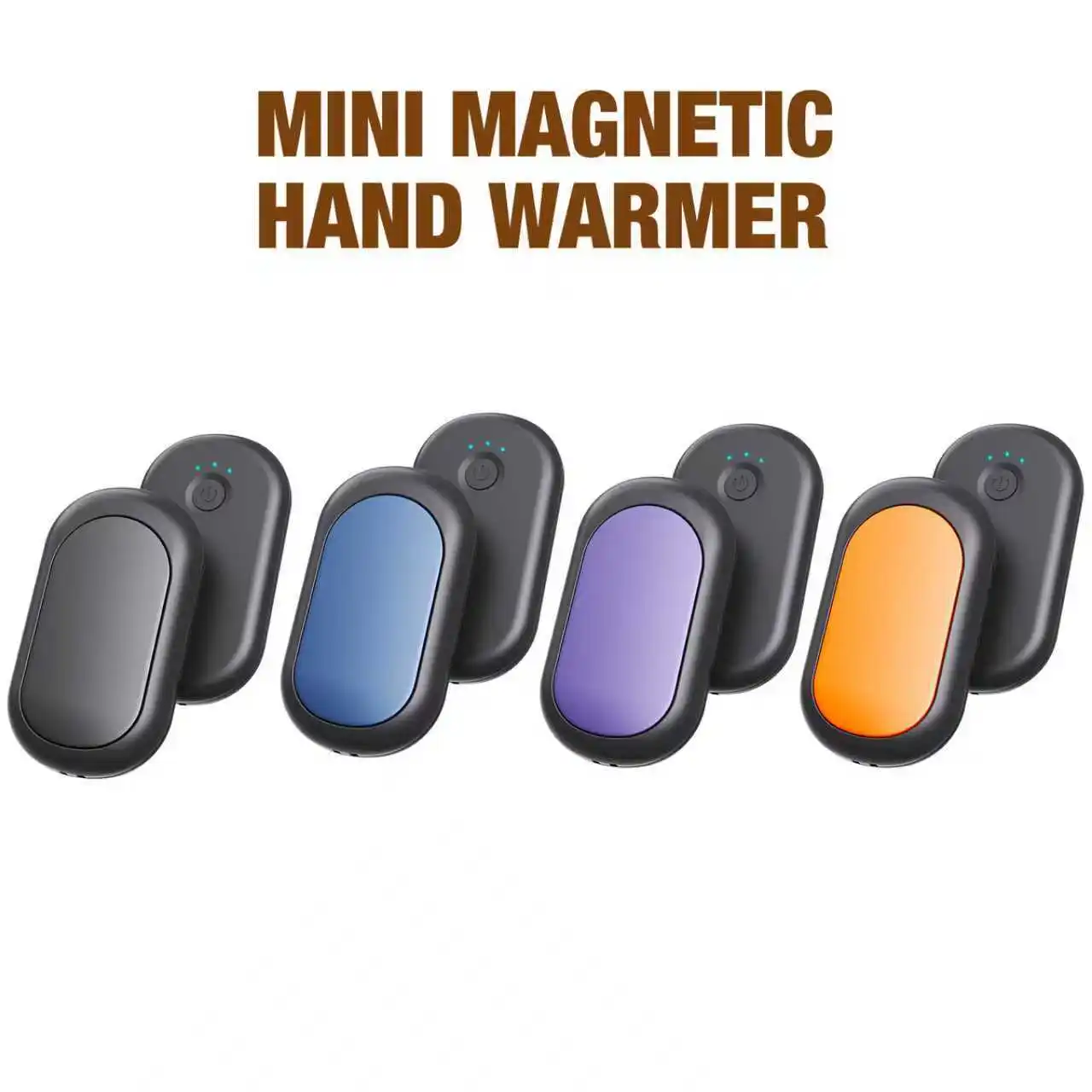 

Магнитная разделенная грелка для рук, 2 шт., внешний аккумулятор 2-в-1, 4000 мАч, перезаряжаемая от USB-C, портативное отопление для зимы на открытом воздухе