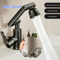 1080 Degree Swivel Faucet Robotic Arm Faucet 360 Degree Rotation Mechanical Arm Kitchen Faucet Bathroom Faucet for Kitchen Sink