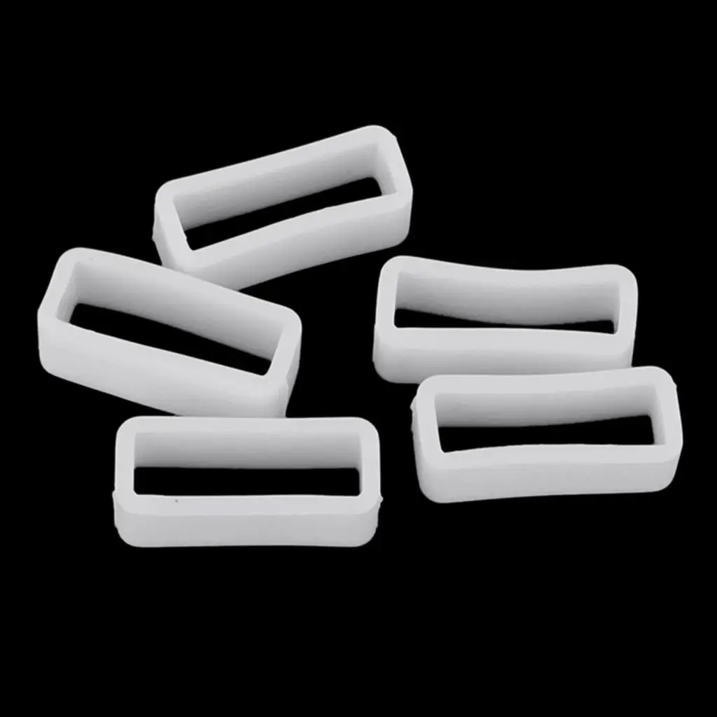 Universal Silicone Rubber Loops Watch Band Strap End Retainer for Smartwatch 18mm 2