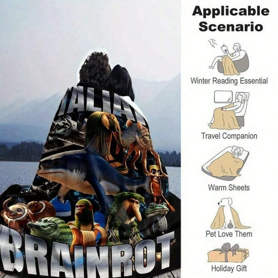 إيطاليا BRAINROT شعبية الإنترنت المشاهير AI الرعب مضحك نمط لينة شفة بطانية العمل لعبة القراءة الركبة الحرس أربعة الموسم ث