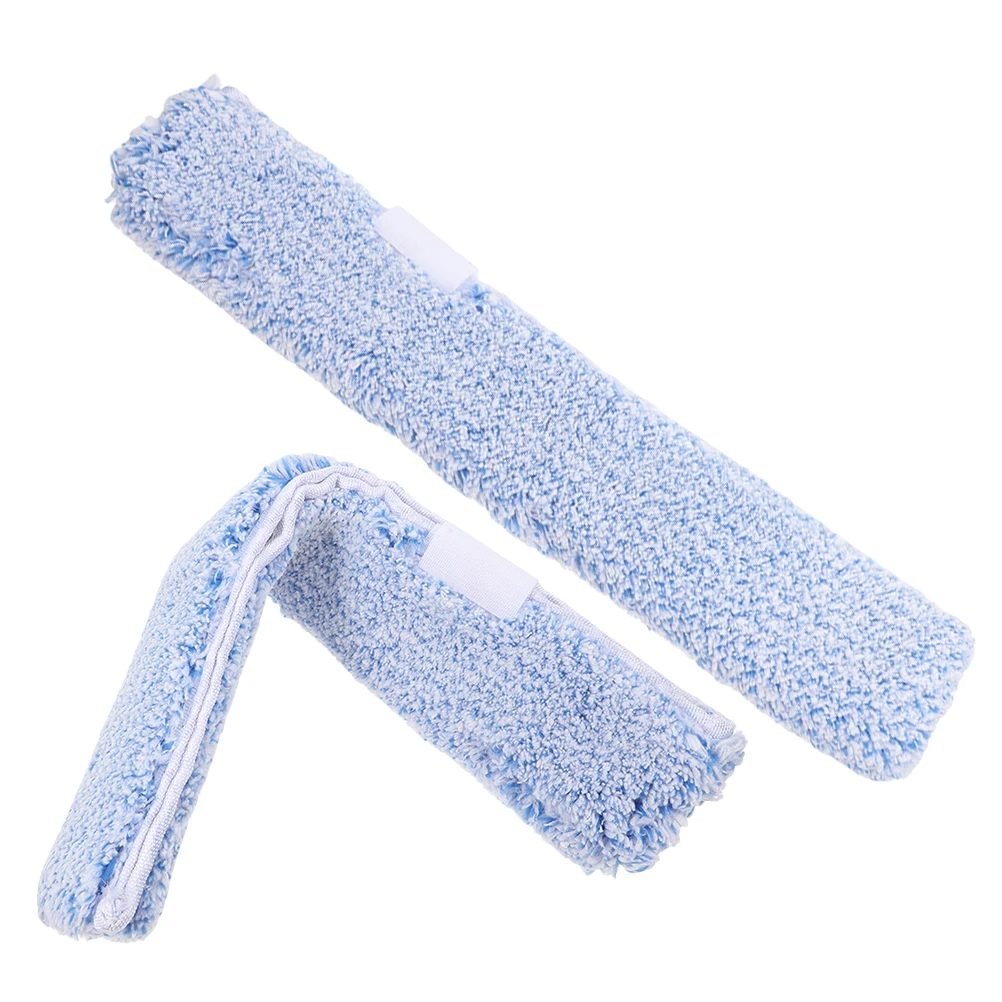 

2Pcs Window Cleaner Replacement Head Water Dispenser Reusable Fabric Mop Pads Washable Glass Cleaning Pads Streak Free Smooth
