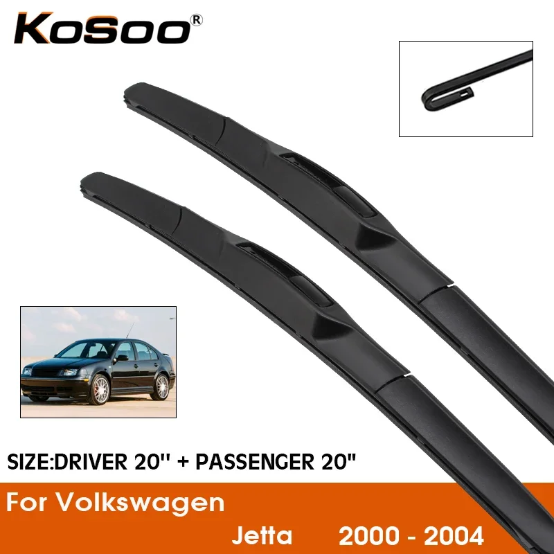 Car Wiper For Volkswagen Jetta 2000-2004 Windshield Rubber Refill Front Window Wiper Blades 20"+20" Accessories