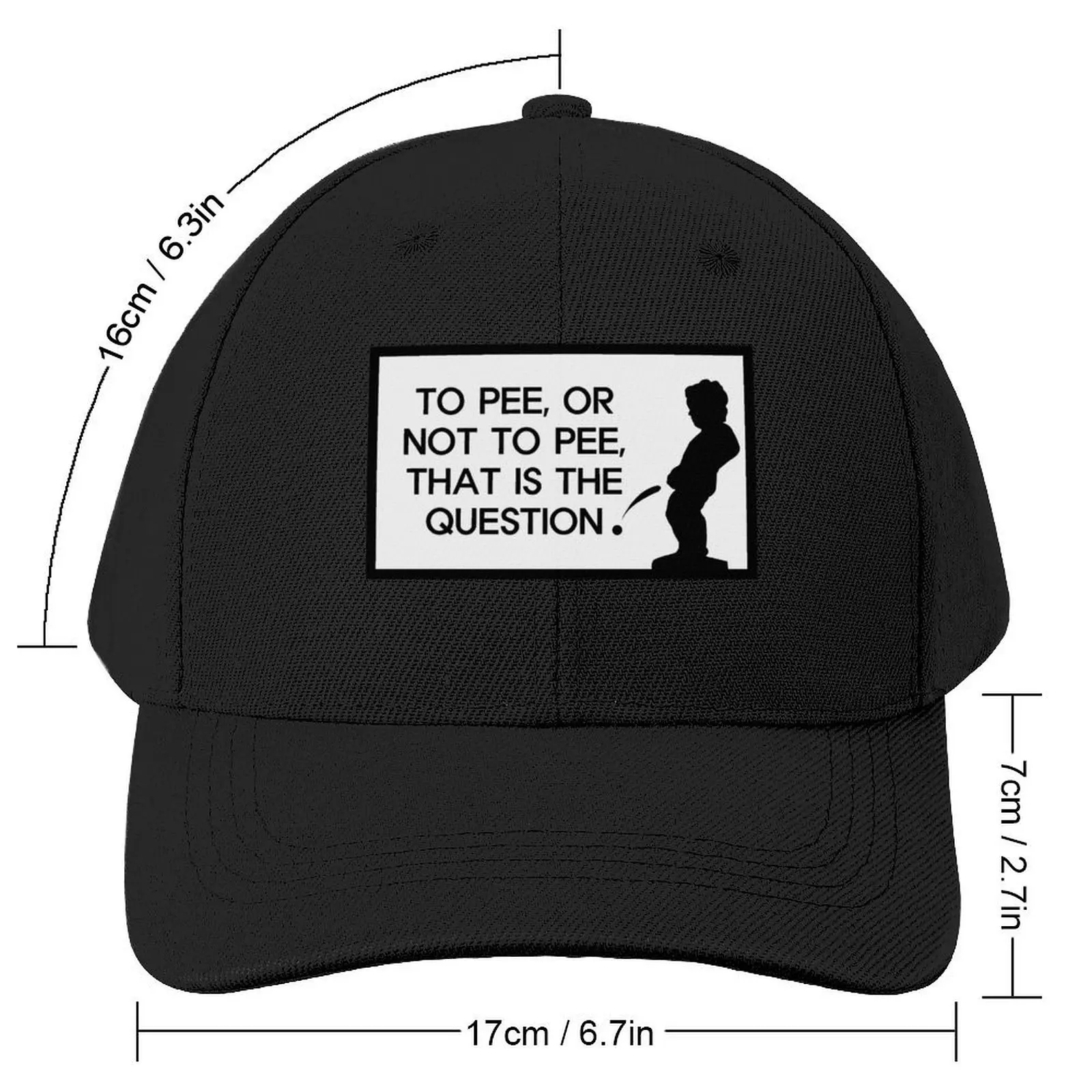 To Pee or Not To PEE Baseball Cap New In Hat Luxury Hat Women Hats Men's