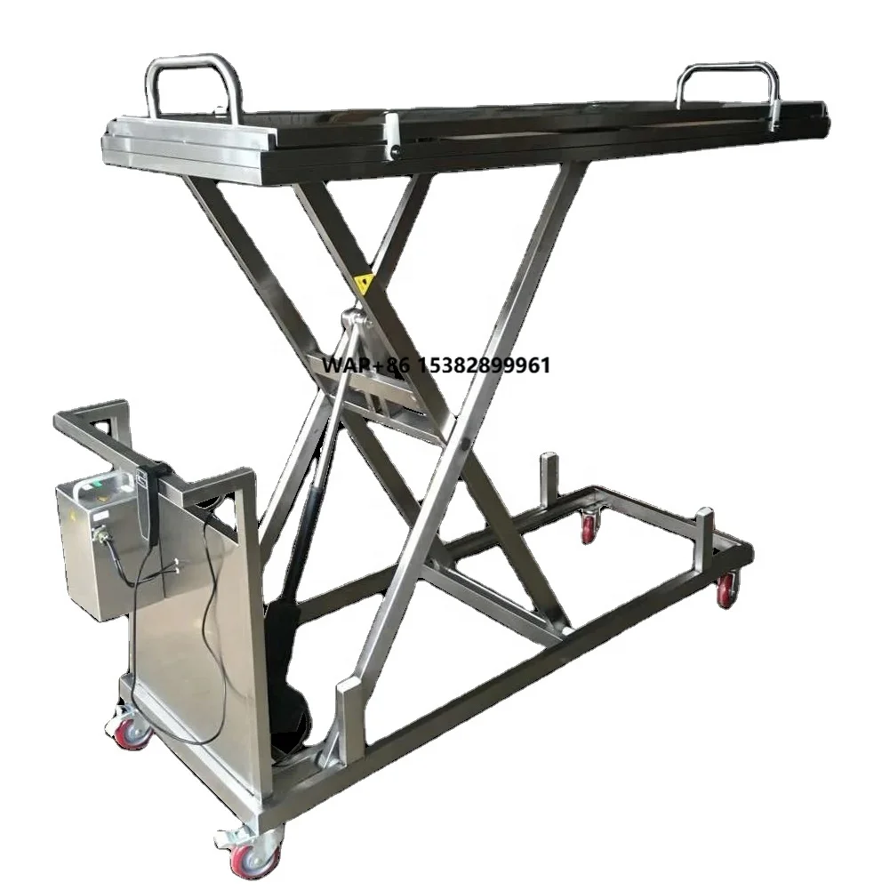 

High Quality Single Scissors Lifting Cart with Manual Hydraulic System 180kg Load Capacity for Funeral Home Use Furniture Type
