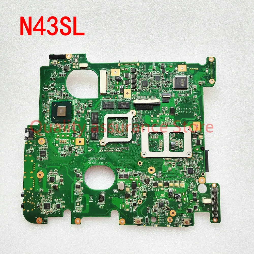 N43SL Mainboard REV:2.0 For ASUS N43S N43SM N43SL Laptop Motherboard GT540M/1GM Notebook N12P-GS-A1 HM65 DDR3