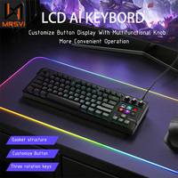 MRSVI K1 PRO 80% Gaming Mechanical Keyboard Visual LCD AI Keyboard RGB Backlight Hot Swap Macro Red Axis Wired Detachable Cable