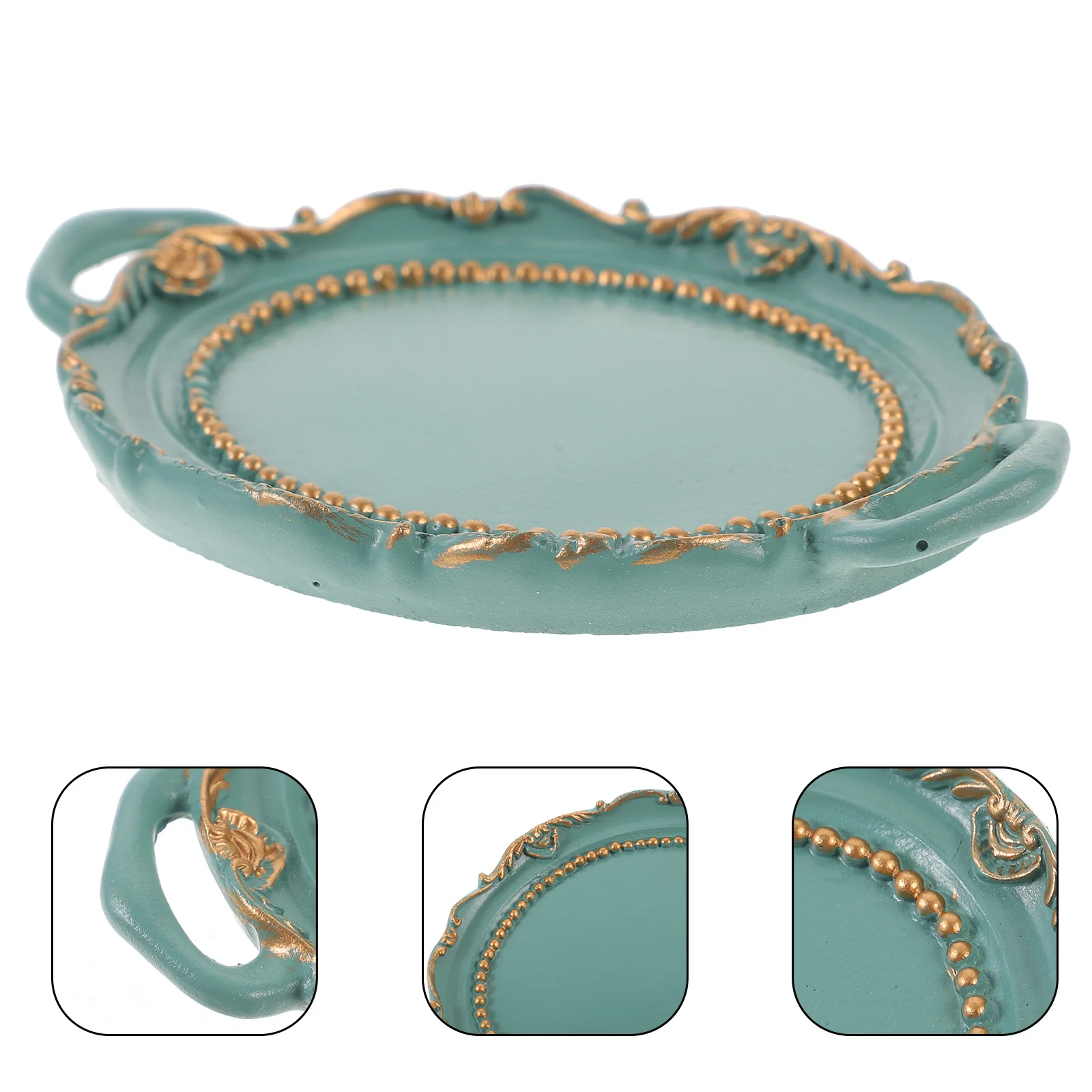 صينية عرض المجوهرات العتيقة، ترصيع الأذن الصغيرة، منظم الخاتم، حامل المجوهرات المزخرف، صينية تخزين للخواتم والأساور والحلي #2