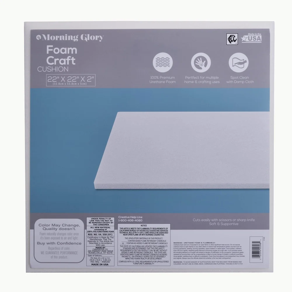 22x22 وسادة إسفنجية مربعة 2 بوصة سميكة لينة دعم مثالية DIY بها بنفسك الحرفية مشاريع كرسي بار البراز مقعد وسائد للمقعد