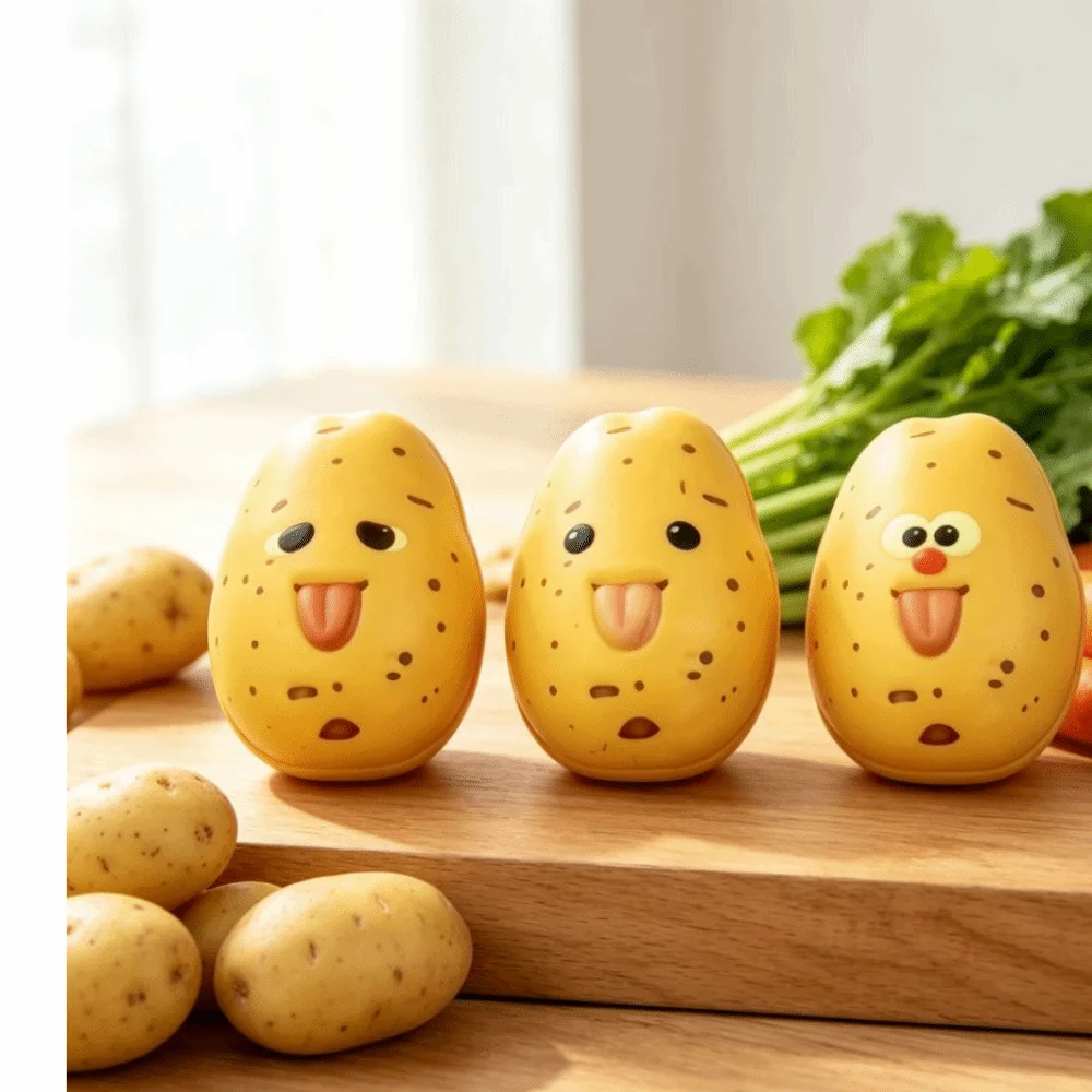 Simulation Vegetables Simulation Potato Squishy Toy Slow Rebound Cartoon Style Vegetable Squeeze Toy Creative Design Slow Rising