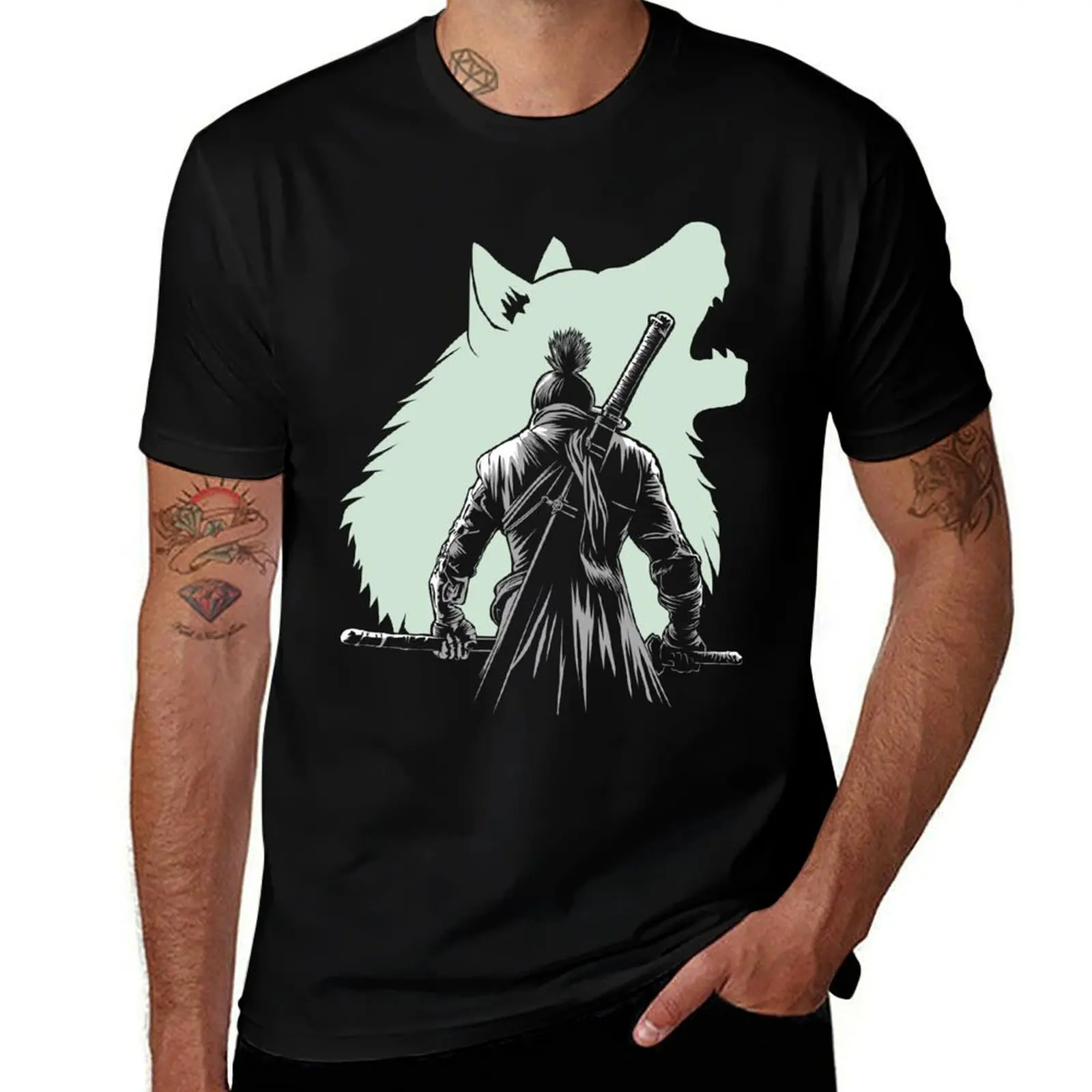 The One-armed Wolf T-Shirt Comfortable Work Wear Tee T-Shirt