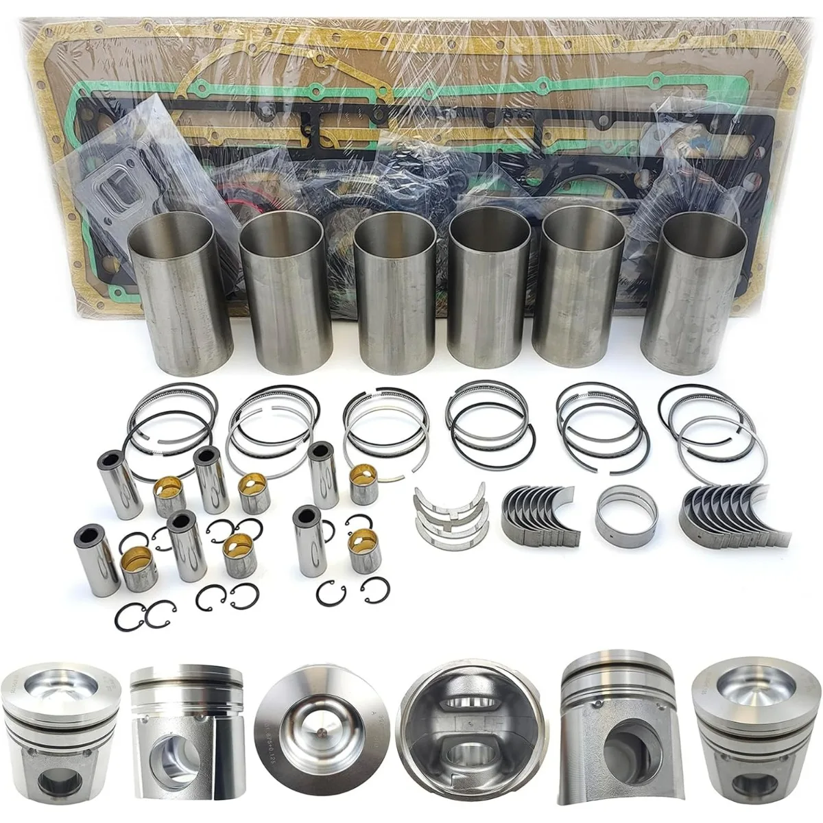 

ISB5.9 Engine Overhaul Rebuild Kit (No valve set) Compatible For Cummins ISB5.9 24 Valves Direct Injection Engine