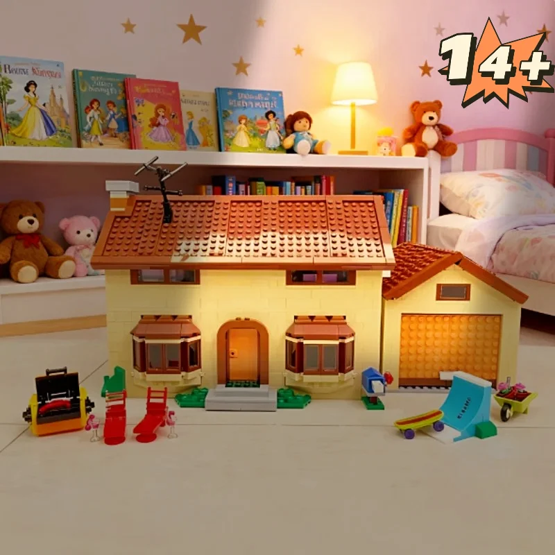 

2527PCS Street View Family House Building Bricks 71006 DIY Assembly Model Home Decor Collection Birthday Festival Presents