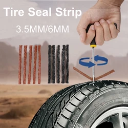 5/10Pcs Car Tubeless Tyre Seal Strip Tire Quick Repair Tool Puncture Plug Rubber Recovery 3.5mm 6mm for Auto Motorcycle Truck