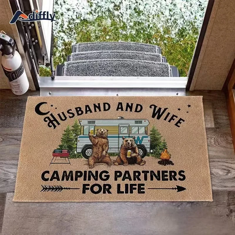 VIKAMA Check Ya Vibe Quote Funny Coir Vintage Humor Text Art Crystal Velvet Door Mat Non Slip Entryway Bedroom Living Room Home