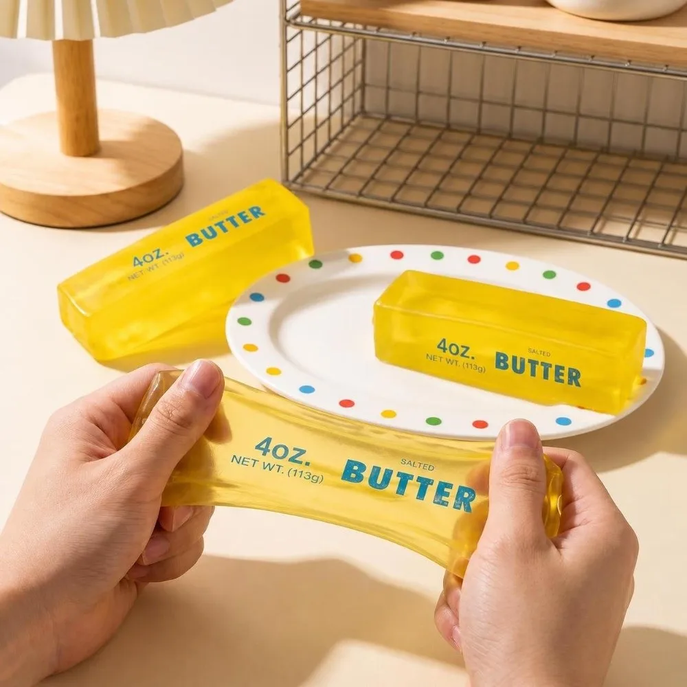 Decompression No Bounce Butter Stick Squeeze Toy Stress Relief Hand Relaxation Simulation Food Toy Pinch Toy Gift