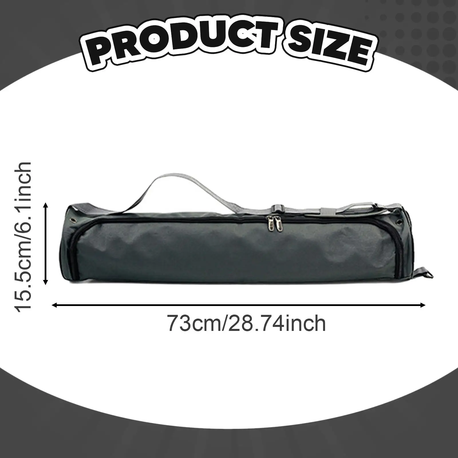 

Yoga Mat Holder Carrying Bag Wear Resistant Oxford Cloth Adjustable Strap for Workout Sports Gym