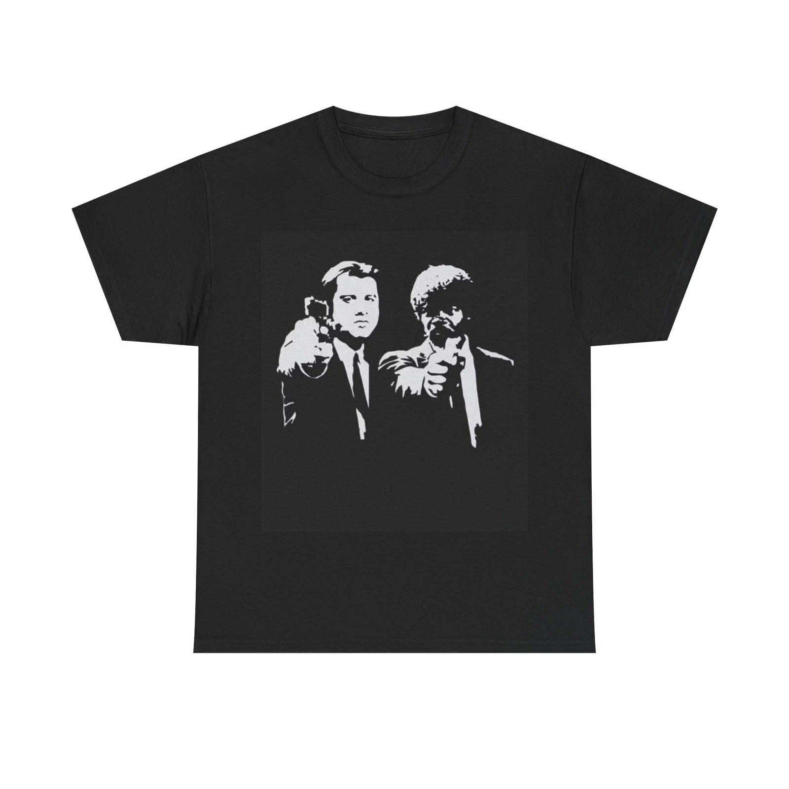 

Pulp Fiction Tshirt Retro Movie Travolta Sam Jackson Unisex Heavy Cotton Tee