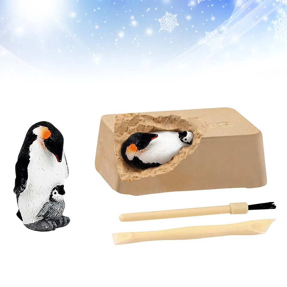 

Baby Toys Simulation Figures Giant Stuffed Brown Digging for Kids Mini Penguins