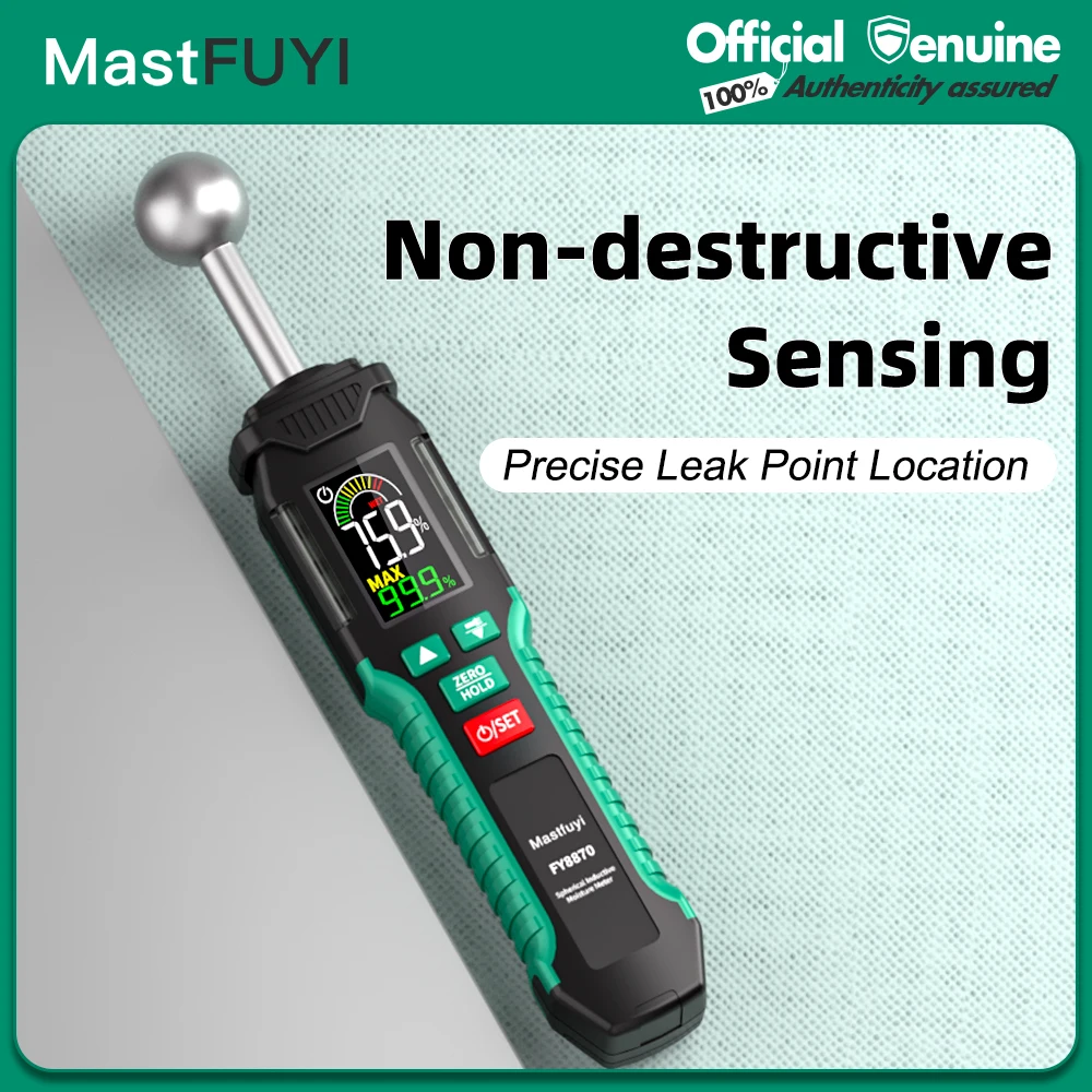 MASTFUYI Pinless Moisture Meter Non-Invasive Water Leak Finder Ball Sensor for Wood Drywall Flooring Home RV