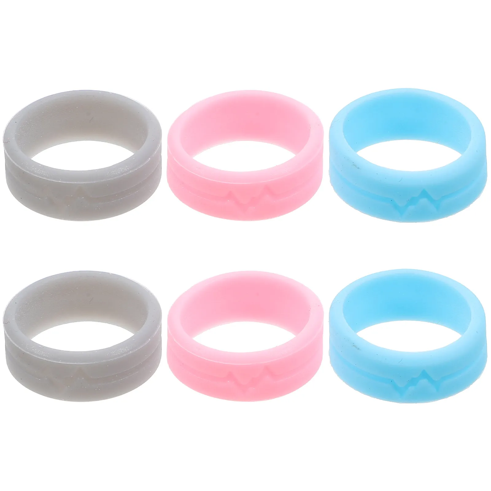 

6 шт. светящихся силиконовых колец, эргономичные фитнес-кольца для занятий спортом на открытом воздухе, в тренажерном зале, защитные ленты, аксессуары для спортзала