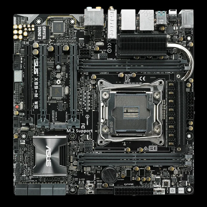 

used FOR ASUS X99-M WS Motherboard Supports LGA2011 64GB DDR4 X99 2011-v3 PCI-E 3.0
