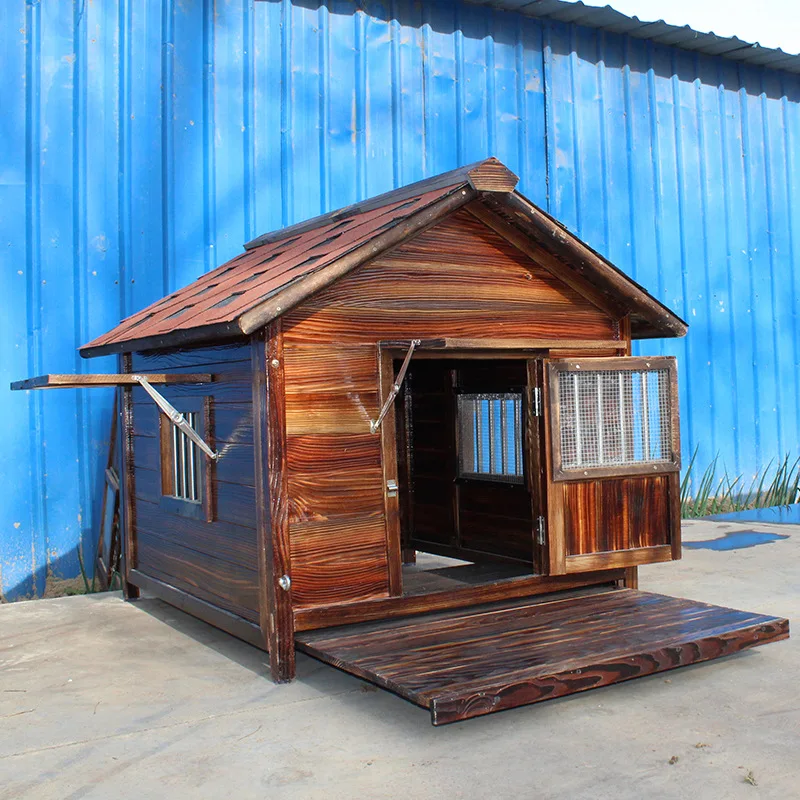 

Pet Villa Four Seasons Universal Outdoor Dog House Wooden Large and Small Dog Cage