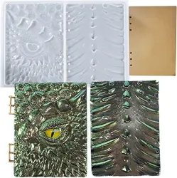 DIY Crystal Epoxy Resin Mold Cthulhu Wind Dragon Eye A5 Notebook Leather Case Mold