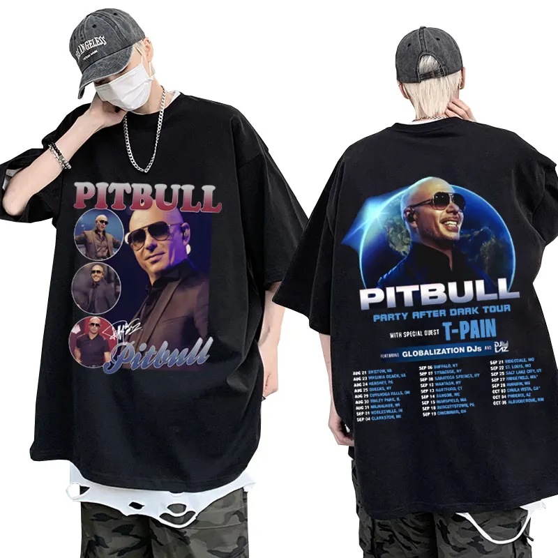 

Pitbull Party After Dark Tour 2024 New T Shirt Men Retro Harajuku T-Shirt Women's Y2k Streetwear Fashion Oversized Tee Shirts