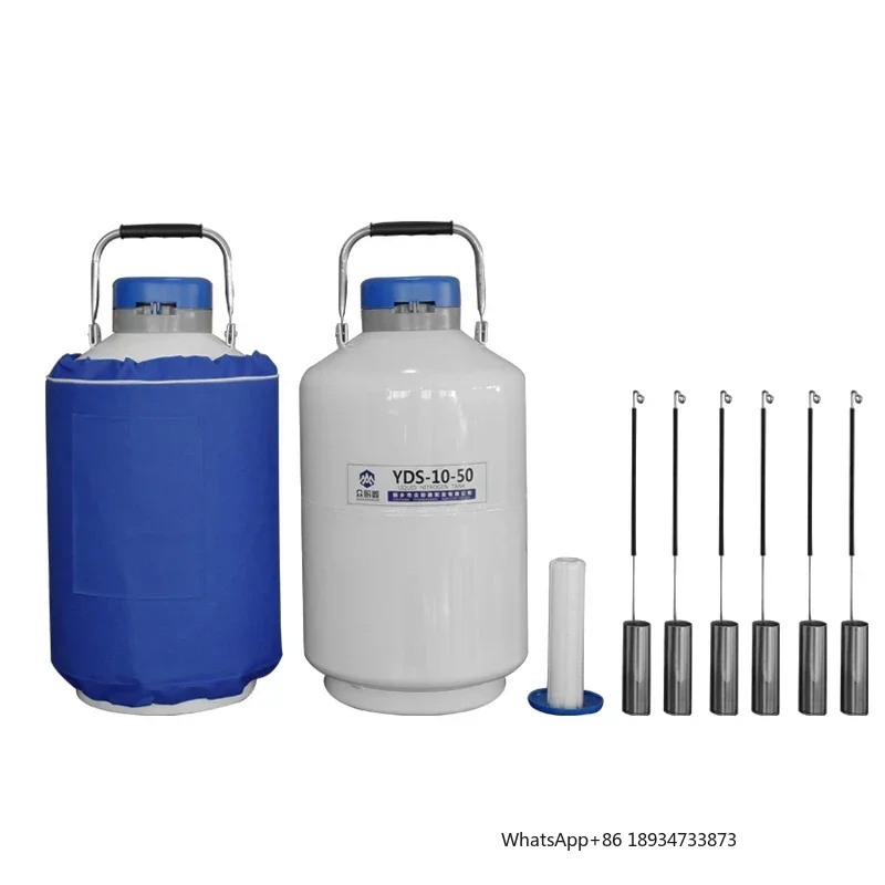 YDS 6-50 mm Caliber Liquid Nitrogen 6 Liter Tank 2L/3L/6L/10L LN2 Dewar Ln2 Cryo Livestock Sperm Storage Container