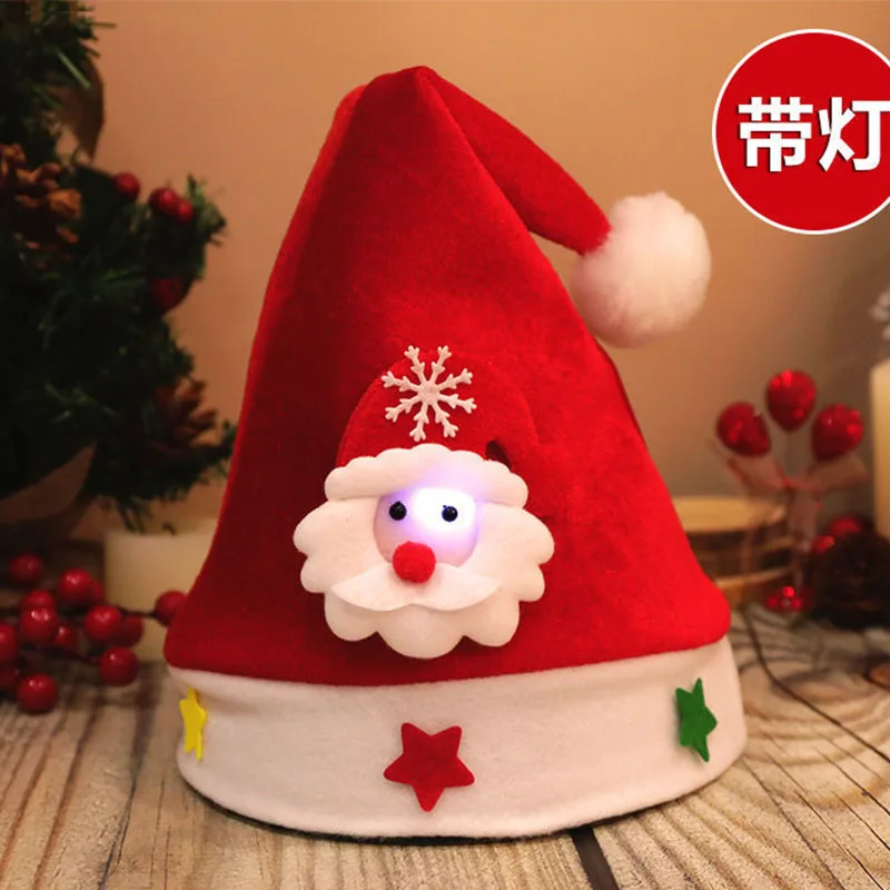 Christmas Hat New Year Cute Kids Adults Cap Navidad Children Girl Hat New Year Costume Santa Claus Xmas Winter Gift Decor