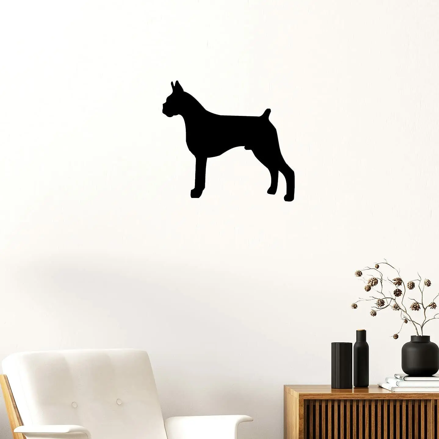 

Boxer Breed Dog Metal Wall Sign |Dog Silhouette Wall Decor |Indoor Outdoor Decor Living Room/Home Decoration