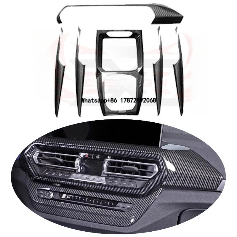 

6PCS Dry Carbon Fiber Interior Trims Dashboard Cover Center Console Panel Interior Kits for X3M F97 X4M F98 Body Kit