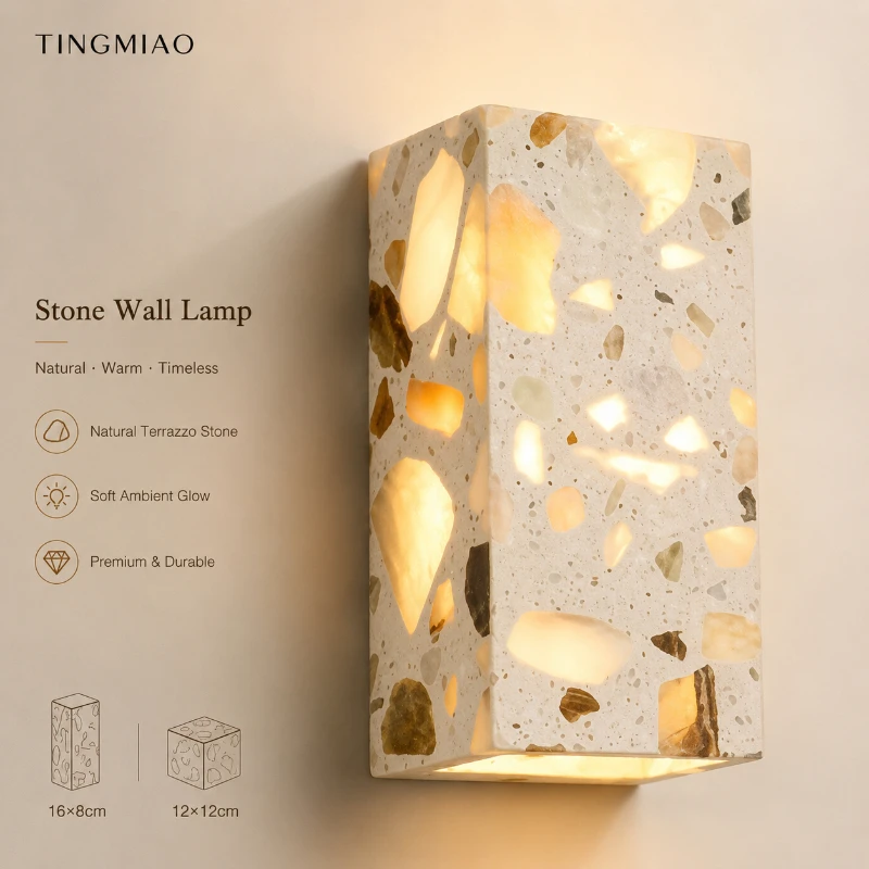 

2026 Transparent Stone Wall Light Outdoor Waterproof for Courtyard Villa Passageway Entrance Hall Balcony Atmosphere Lighting