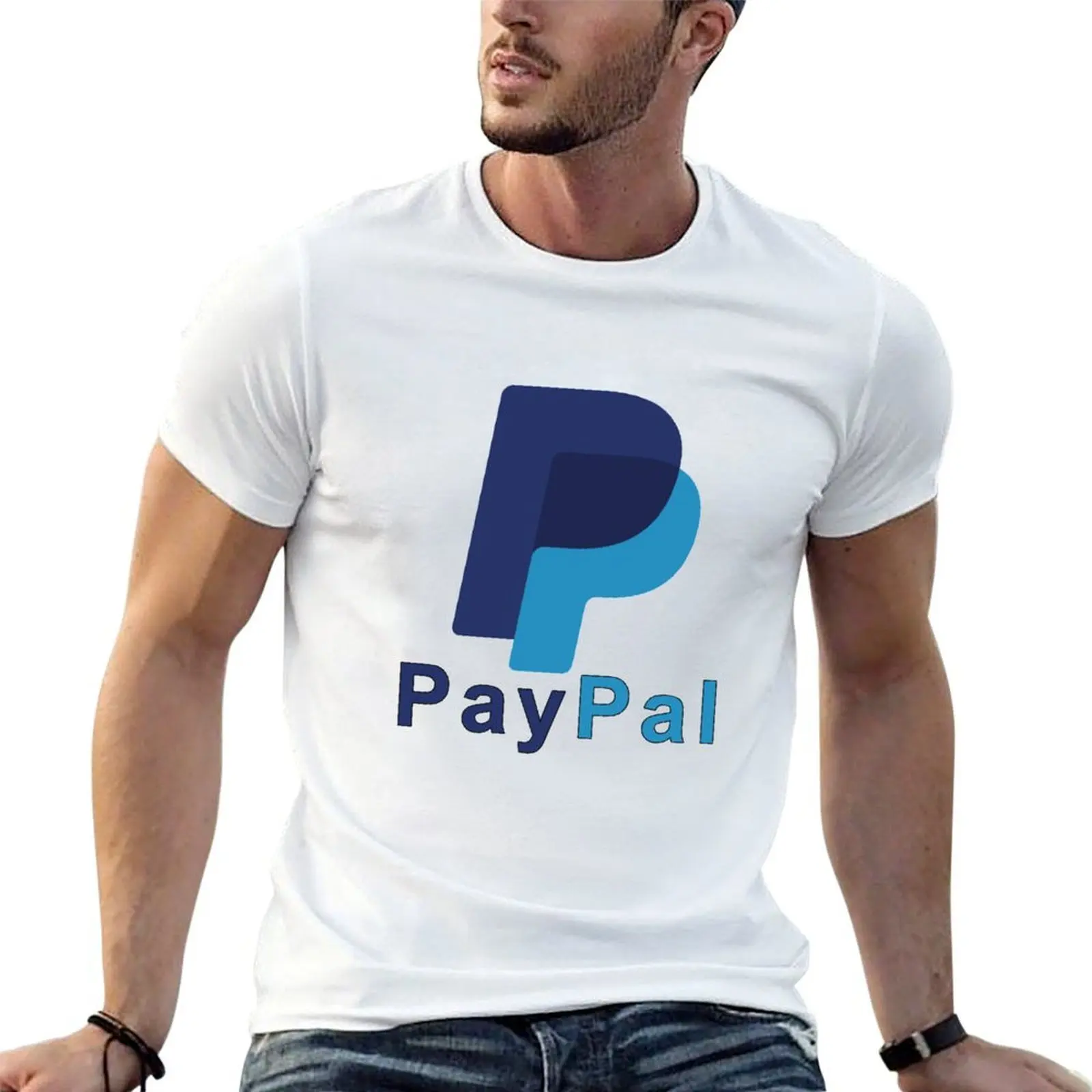 تي شيرت تي شيرت حزمة أنيمي قطن جديد لتصميم شعار PayPal تي شيرت رجالي تي شيرت رجالي