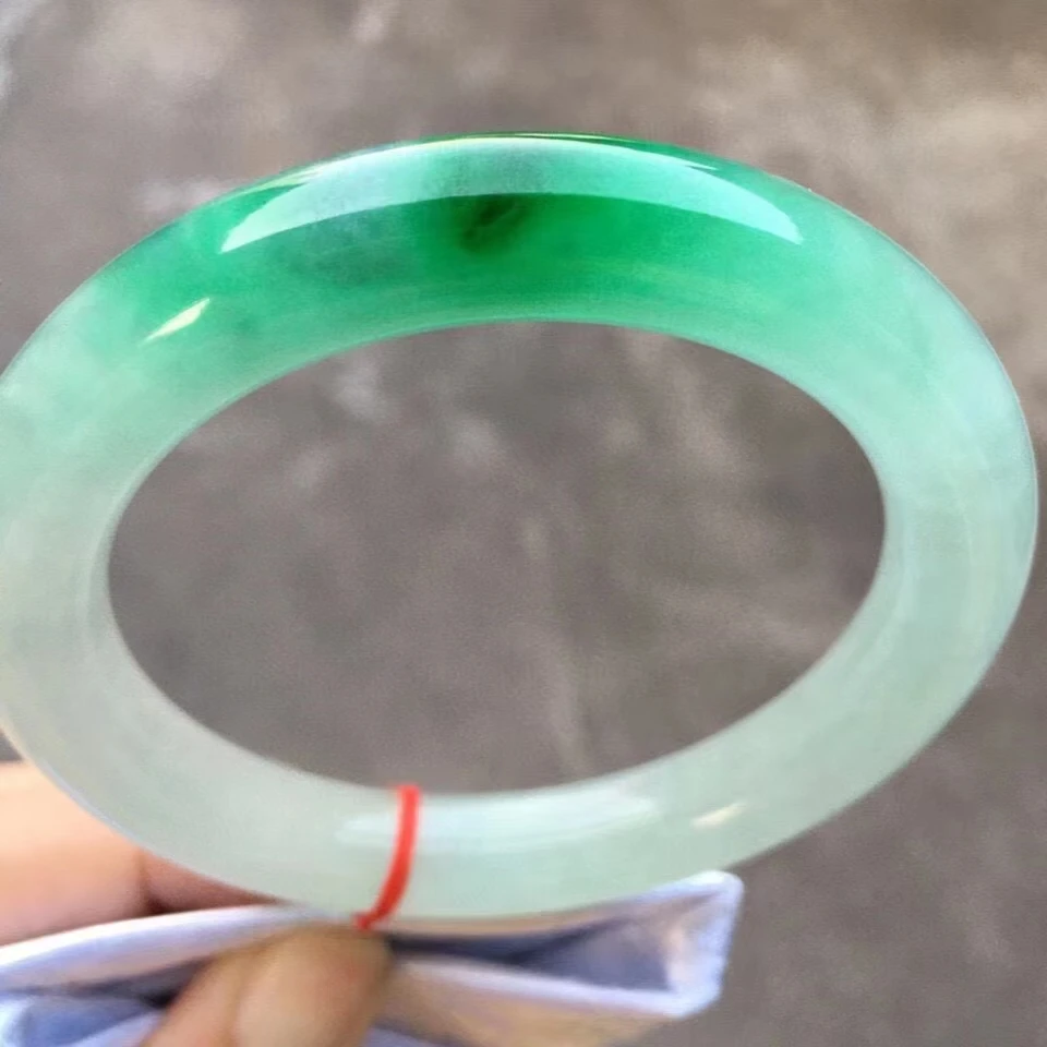 Class A really Natural Floating green Premium Jade Bangles Lucky Gift Jadeite Bracelet perfect Emerald Jewelry Accessories