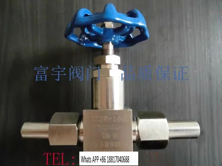 Válvula de globo de alta temperatura y alta presión, válvula de globo petroquímica de potencia, válvula de instrumento de acero inoxidable J23W-160P DN6