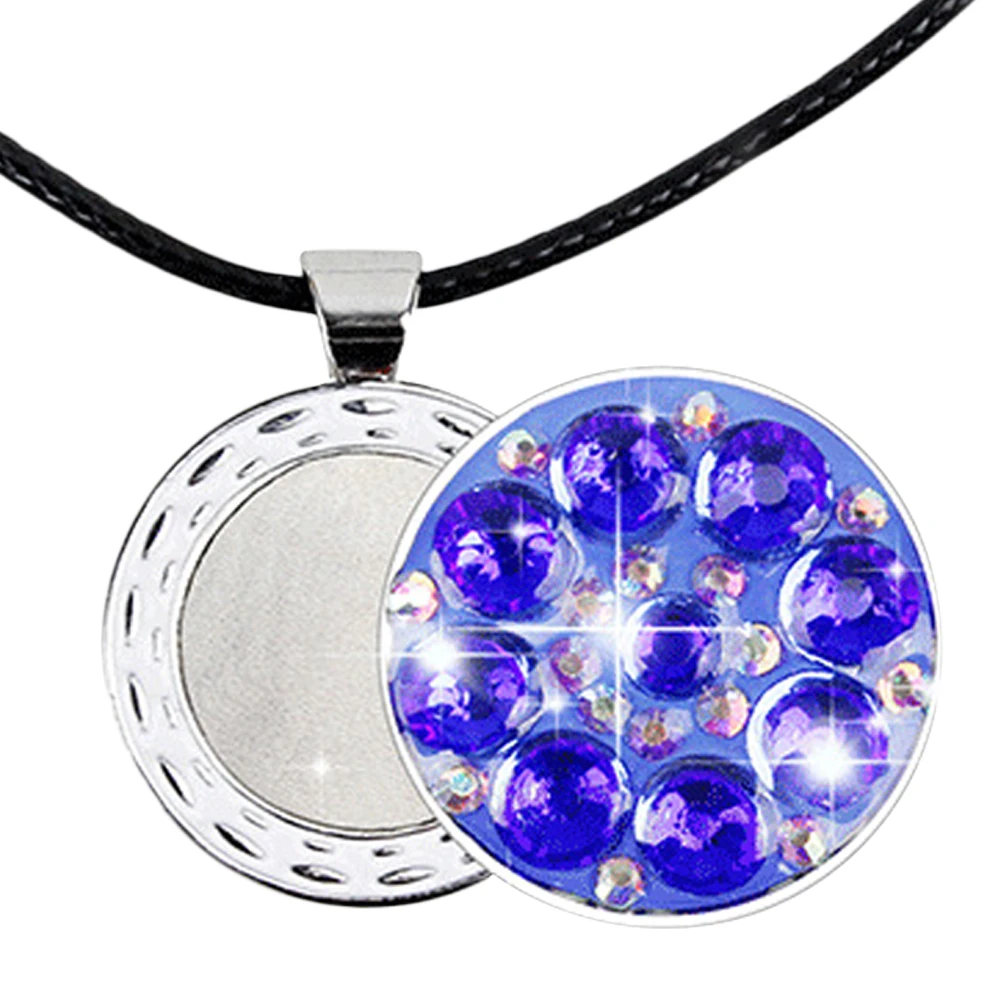 

Golf Crystal Hat Clip Blue Zinc Alloy Durable Golfing Accessory Portable Marker Golf Ball Marker Gift Idea Delicate Design Stand