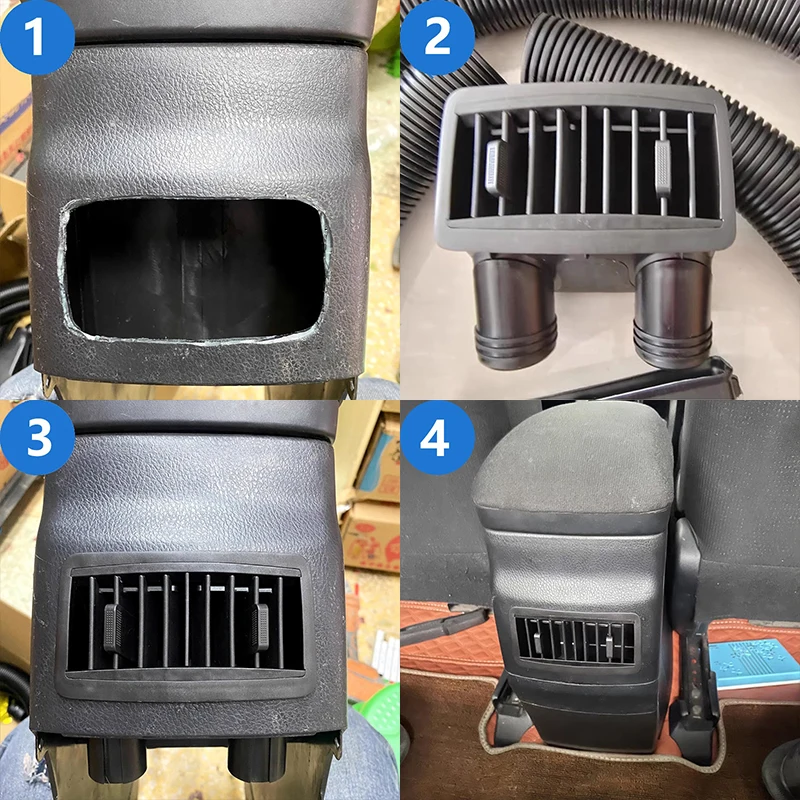 For Toyota corolla 2014-2018 A/C air conditioning Rear outlet Panel USB charger Pipe duct Rear air outlet modified