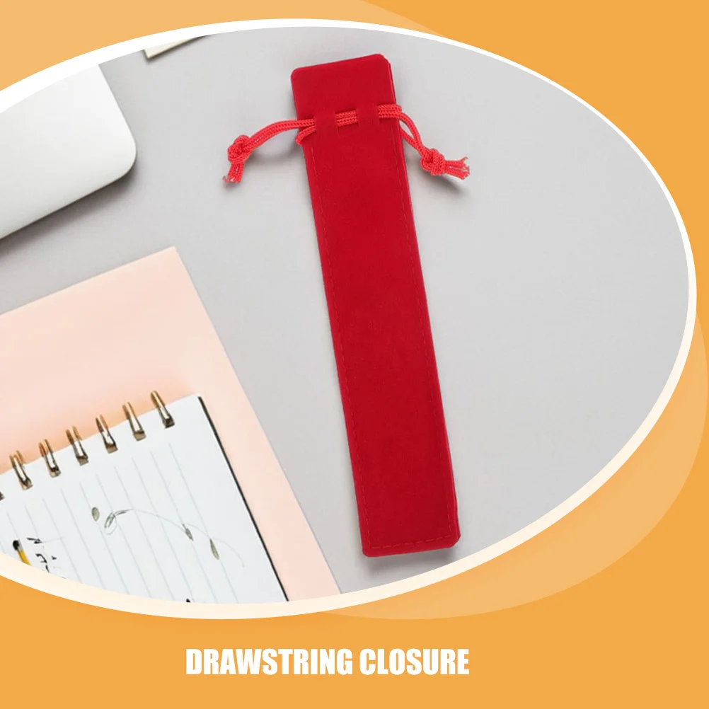 25 قطعة الحقيبة القلم مزدوجة الوجهين سميكة لينة الرباط إغلاق مقلمة صغيرة حامل مكتب المدرسة التخزين المنظم حقيبة