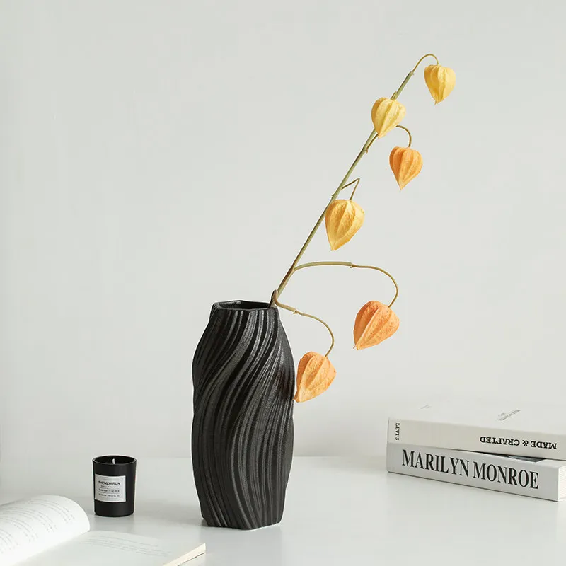 

Декоративные вазы для офиса, гостиной, балкона, простые керамические вазы для цветов в отеле, для дома, MH40HP