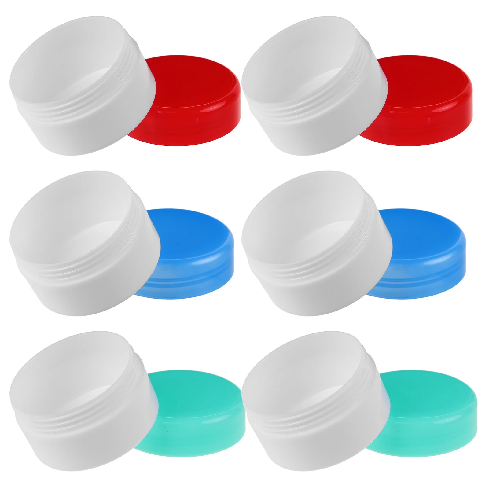 

6pcs 20g Cream Boxes Travel Containers Lids Plastic Jars for Lotions Portable Sub Bottles Packing Boxes