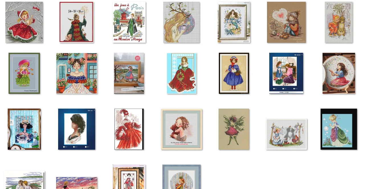 

Embroidered cross stitch special fabric made of pure cotton white Cross Stitch Set - Character Scenery - Girl Watching the Sea