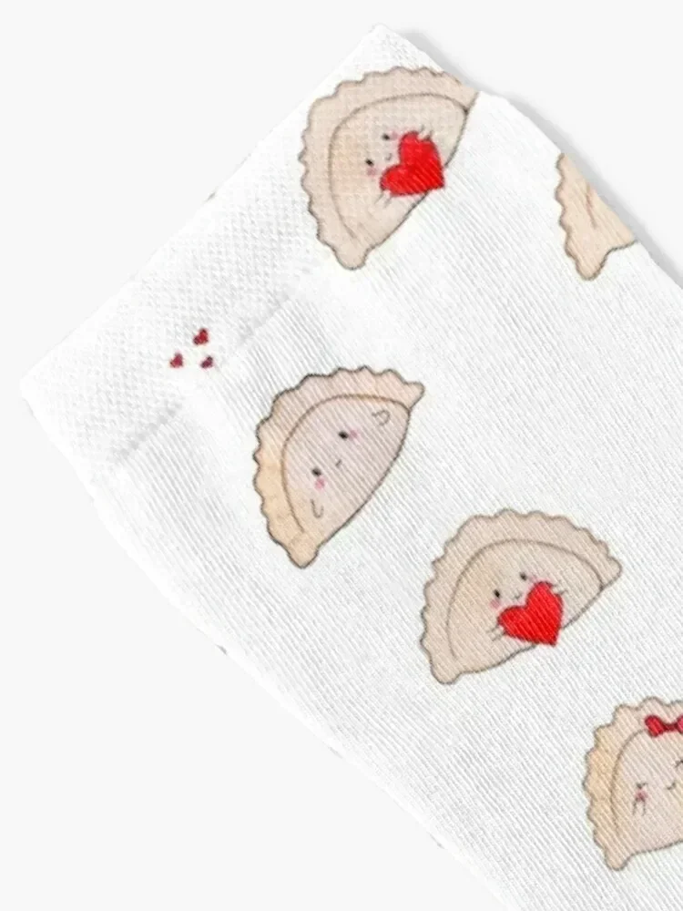 Cute little Valentine's dumplings polish pierogi Socks bright garter luxury Socks For Girls Men's