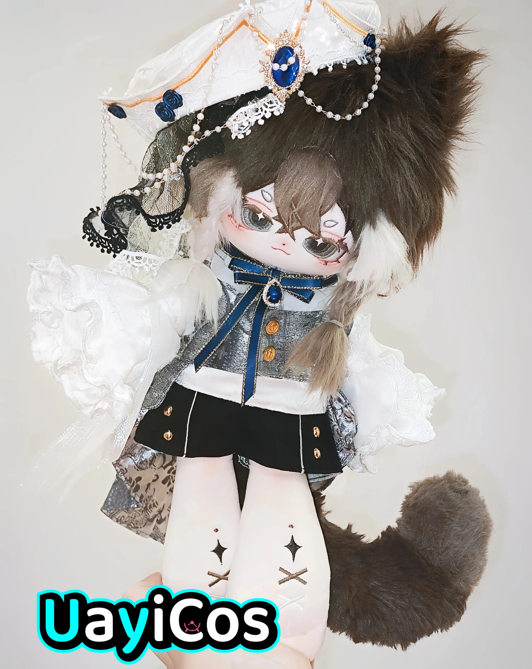 Anime No attributes Monster Hei Chai Stuffed 30cm Plushie Cotton Plush Doll Body With Skeleton Tail  Kawaii Game Toy For Kids Gi