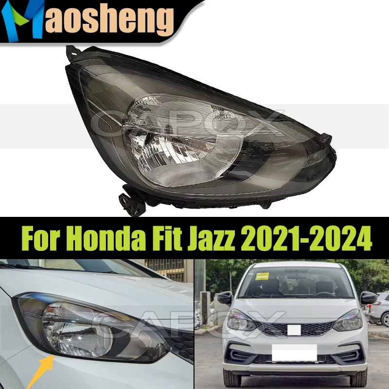 

Front Headlight Head Light Headlamp Cover Shell For Honda Fit Jazz 2021 2022 2023 2024 Headlamp Driver Light