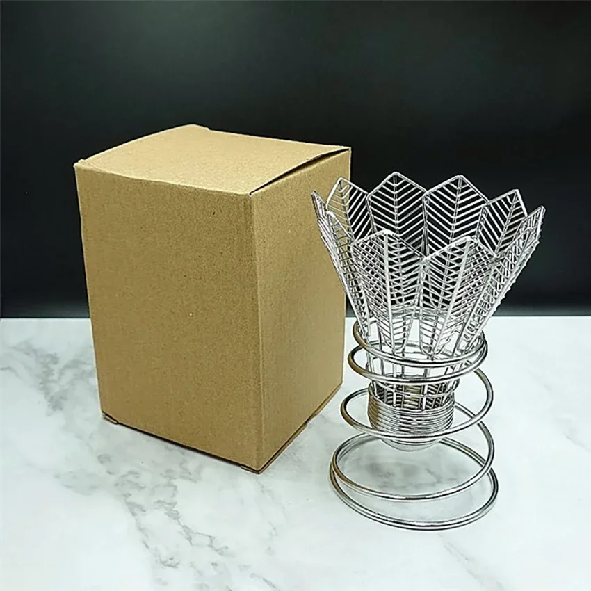 Stifthalter aus Edelstahl, kreative Badminton-Stifthalter mit Federbasis, Make-up-Aufbewahrungsregal, Desktop-Organizer, Ornamente
