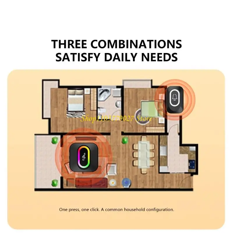 C4DF Elderly Friendly Alarm Single Warning Impermeable Plan Radio Technology ABS Building
