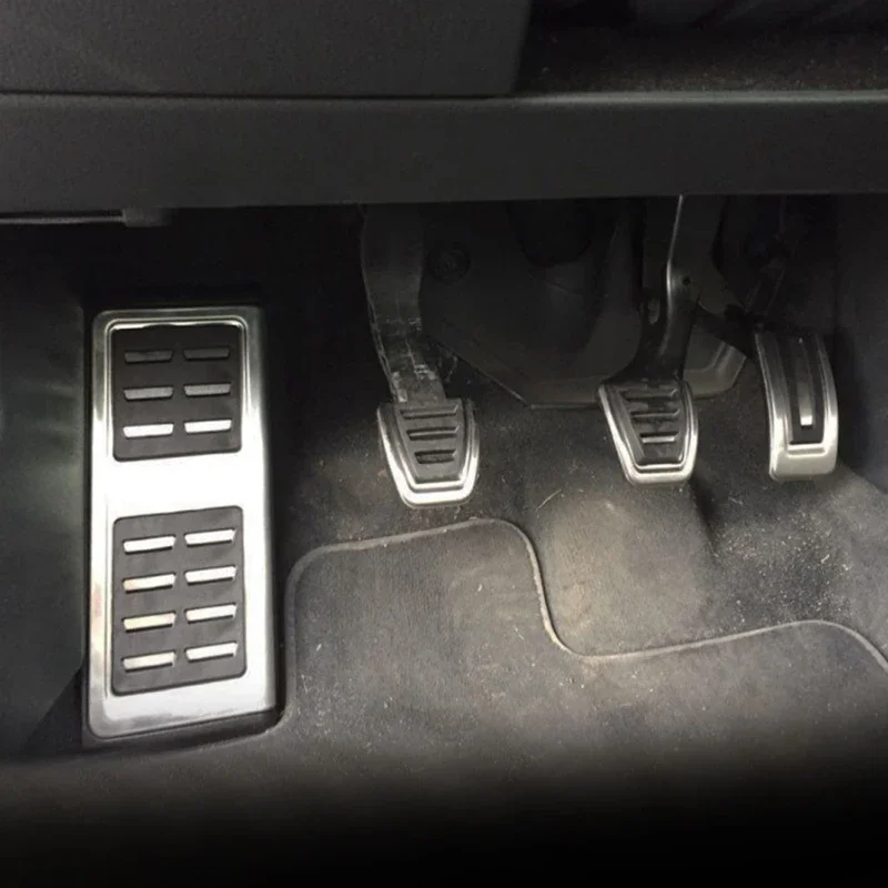 ل Volkswagen VW GOLF 7 MK7 مقعد بولو إيبيزا أودي A1 سكودا Kamiq الفولاذ المقاوم للصدأ سيارة مسرع الفرامل القدم الراحة غطاء دواسة #3