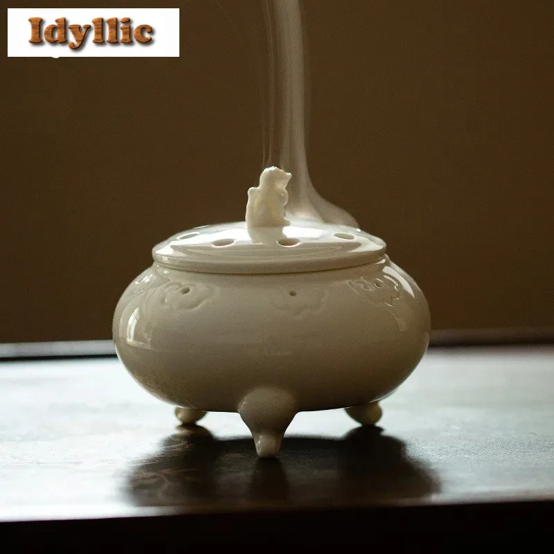 

Antique Tripod Incense Holder Incense Waterfall Incense Burners Aromatherapy Smell Distributor Censer Teaset Accessories Craft
