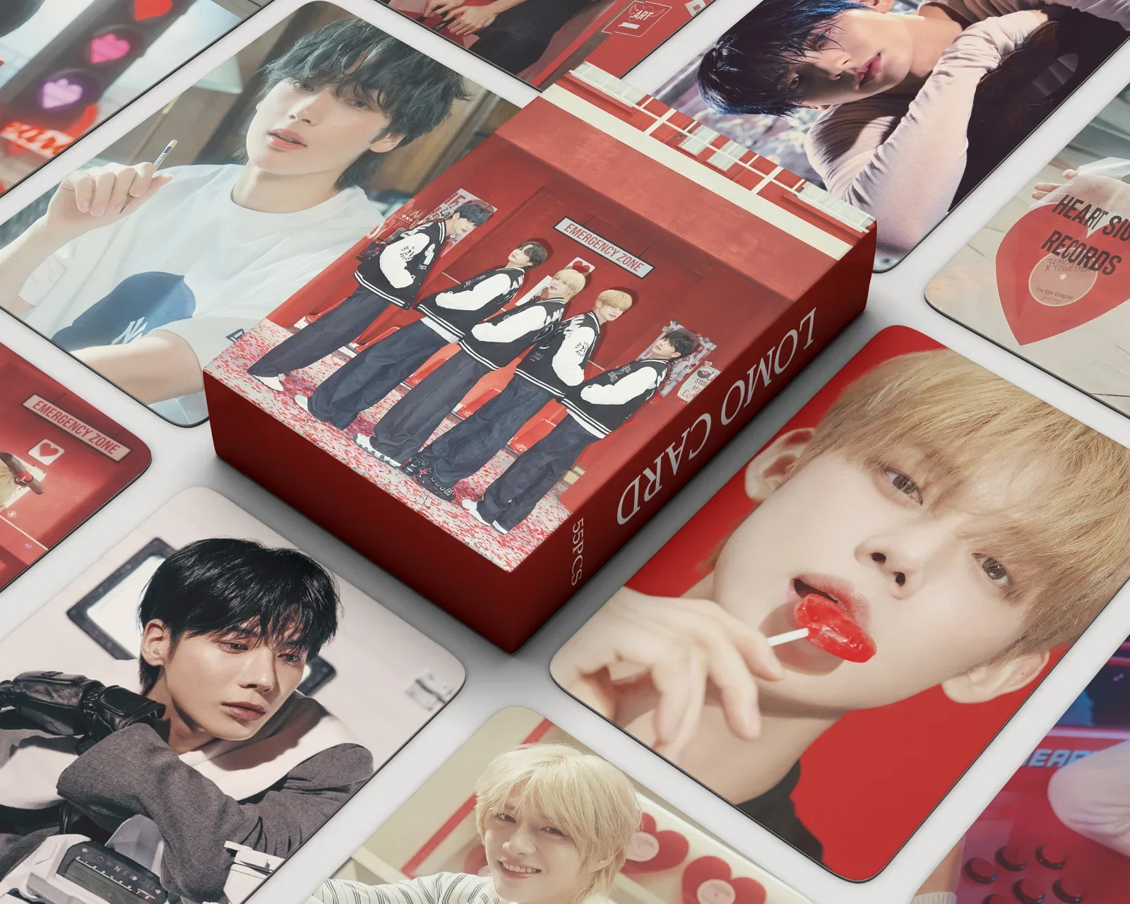 55Pcs Boy Idol New Series EMERGENCY ZONE Lomo Cards HD Printd Photocards High Quality Postcards YEONJUN SOOBIN Fans Gifts